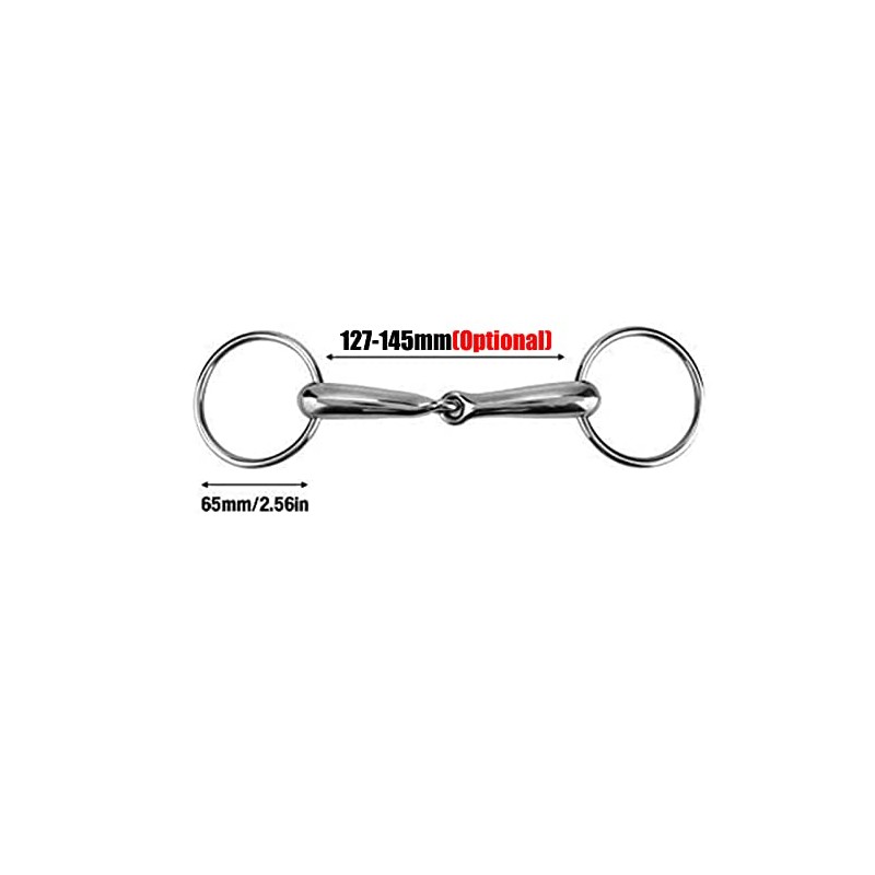 TopHomer Stainless Steel Hollow Snaffle Bit Horse Ring, Loose Horse