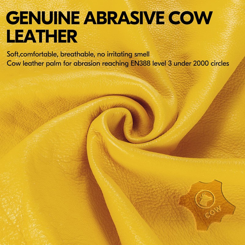 Vgo... Gardening Gloves Long Sleeves in Leather with Touchscreen for