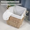 MIZHICRAFT Round Straw Laundry Basket with Handles - Rustic Woven