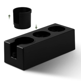 MHW-3BOMBER Tamper Station in ABS, Practical Holder for 51/54/58 mm Portafilter Tamper and Coffee Distributor, 3-in-1 Tamping Station, Coffee Station in Walnut Distributor Leveler Pressing Station