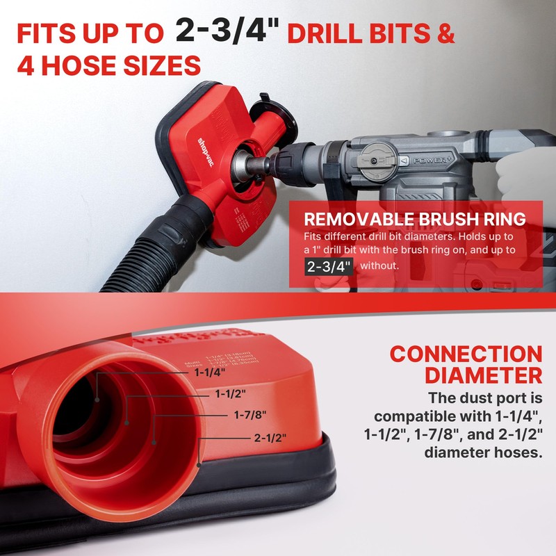 Shop-Vac Dust Collection Attachment, 2-in-1 Vacuum Dust Collection Attachment for