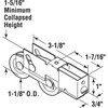 Slide-Co 132603 1-1/8 In., Steel Ball Bearing, Tandem Roller Assembly