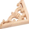 MUXSAM 6*6cm Wood Carving Decal Corner Wood Applique Decorative Moulding