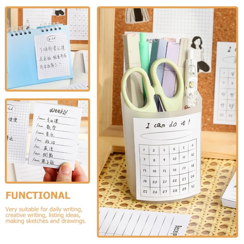 Operitacx 16pcs Nonstick Memo Pads for Notes and Schedules Blank