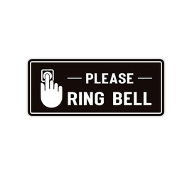 Please Ring Doorbell Sign Sticker，Self-Adhesive Waterproof Please Ring Bell Outdoor Sign for Home Business Offices