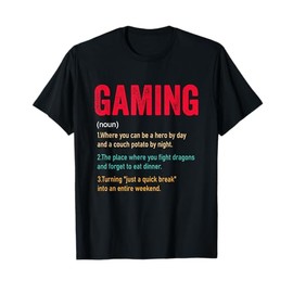 Funny Gaming Definition, Funny Gamer Gifts, Gaming T-Shirt