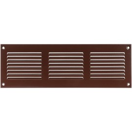 Ozo Brothers 12 x 4 Inch Brown Air Register Cover Grille. Wall Register, Ceiling Register Exterior Wall Vent Cover. Baseboard Heater Covers. Available in Diff. Sizes Colors. 300 x 100mm, 12x4 Inch