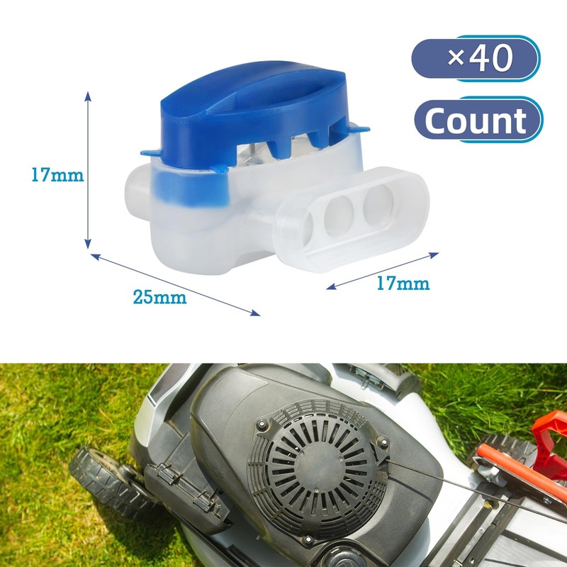 GWHOLE 3-Way Wire Connectors, 40Pcs Waterproof Electrical Wire Connectors Outdoor