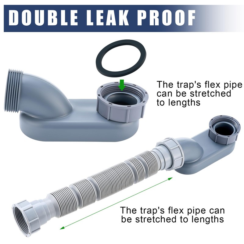 Nuanchu 2 Pcs Low Profile 1 1/2 P Trap with