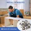 20 Sets 3-in-1 Cam Lock Connector Kit, Eccentric Furniture Fasteners