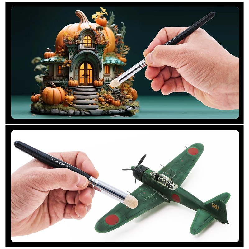 PANDAFLY Drybrush Set - 3 Sizes Hobby Detail Paint Brush
