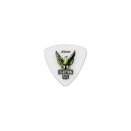 Clayton Acetal - Púas de guitarra triángulo redondeado de 0.63 mm, 1 docena