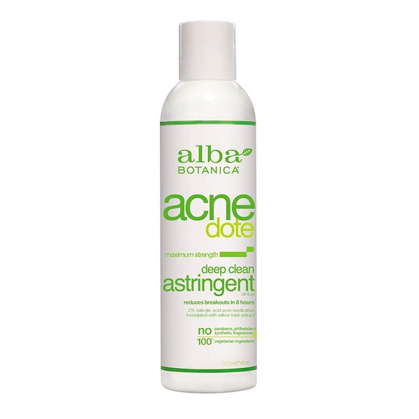 Alba Botanica Natural Acnedote Deep Clean Astringent, 6 Ounce (Pack of 2)