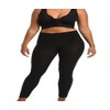 InstantFigure Power Plus Size Mesh Hi-Waist Leggings 180PL028C Black /