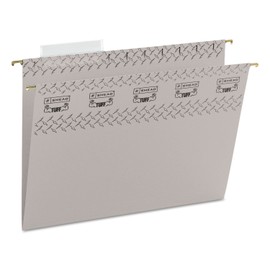 Smead 64092 Tuff Hanging Folder with Easy Slide Tab Letter Steel Gray 18/Pack