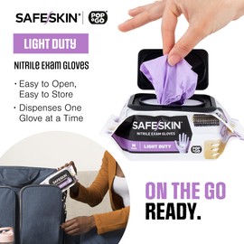 SAFESKIN SAFESKIN Nitrile Disposable Gloves Pack of 200, Light Duty, Small Size, Powder Free - Food Handling, First Aid, Hair Coloring