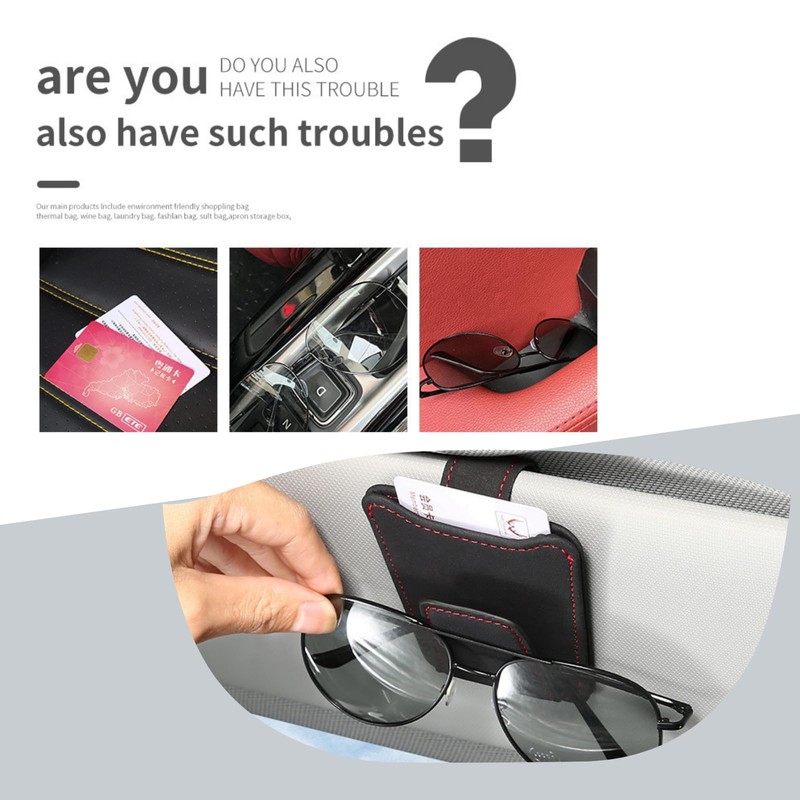 KaminoKa Sunglasses Holder Eyeglass Holder Sun Visor Storage Card Ticket