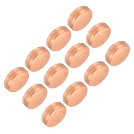 PATIKIL 5/8 Inch ID Copper Pipe End Cap, 12 Pack Copper Fitting Cap Sweat Plug Solder Connection for Plumbing HVAC Air Conditioner