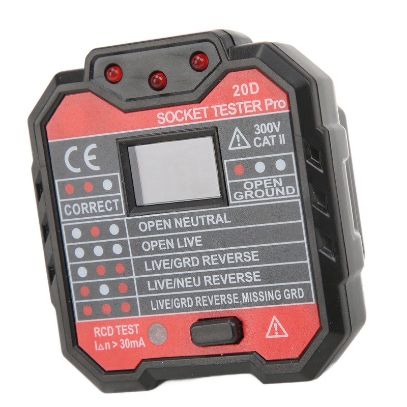 20D Leakage Socket Tester Socket Detector Electric Circuit Live Wire