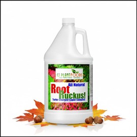 GS Plant Foods Root Ruckus Compost Fertilizer Organic Plant Food - Turbo Charged Compost for Plants - Humic Acid & Sea Kelp Nutritional Root Supplement for Lawns, Soil, Shrubs & Vegetables - 1 Gallon