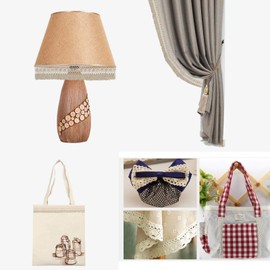 YINETTECH Cotton Fringe Tassel Trimming Beige Color 4cm Width 5m Length Vintage Chair Tablecloth Cushion Decoration Clothing Accessories