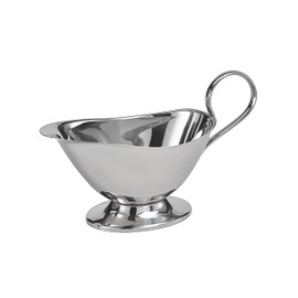 APS Sauce boat 0,45 L 18 / 8 polished Stainless Steel 22 x 10.5 x 13.5 CM with Base, extra heavy quality