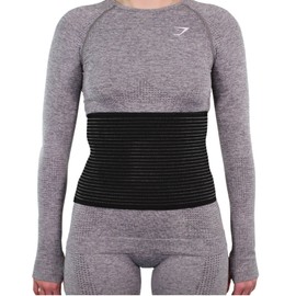 Solace Bracing Breathable Max Abdominal Binder - British Made & NHS Supplied Post-Surgery Stomach Belt - Ideal Belly Wrap for Postpartum & C-Section Recovery - #1 for Umbilical Hernias & More - Black