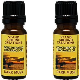 Set of 2 - Concentrated Fragrance Oil - Dark Musk: Sultry Amber Notes Embrace Silky Sandalwood w/Tender Musk. Infused w/Essential Oils.(.33 fl.oz.)