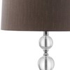 Safavieh Lighting Collection Keeva Crystal Ball/ Grey Shade 27-inch Bedroom