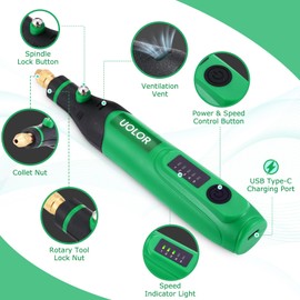 Uolor Mini Cordless Rotary Tool, Polishing Kit with 158 Accessories, Multi-Purpose Power Rotary Multi Tool for Polishing, Engraving, Sanding, Drilling, Etching, Cutting Grinding DIY Crafts