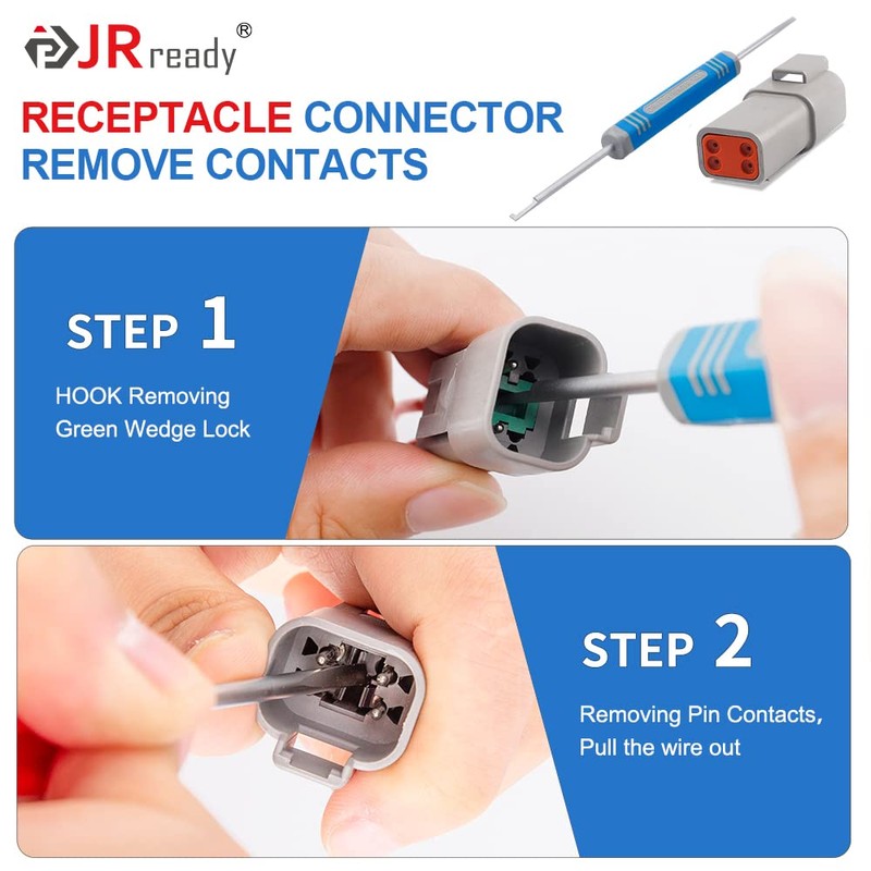 JRready DRK-RT1B Deutsch Pin Removal Tool, Pin Socket Contact/Wedgelock Removal
