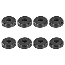 uxcell 8 Pcs D30xH8mm Plastic Feet Anti-Vibration Base Pad Stand for Speaker Guitar Amplifier HiFi Black