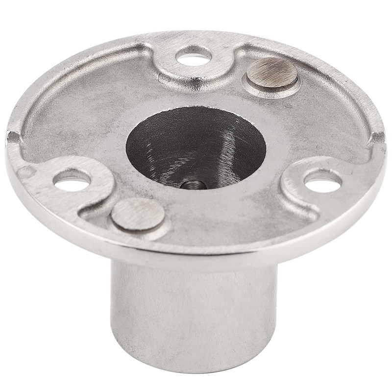 90 Degree Boots Handrail, Round Base 316 Stainless Steel Hardware