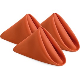 Utopia Home Orange Cloth Napkins (12 Pack, 17x17 Inches), Ideal Dinner Napkins for Party, Wedding and Lunch/Dinner