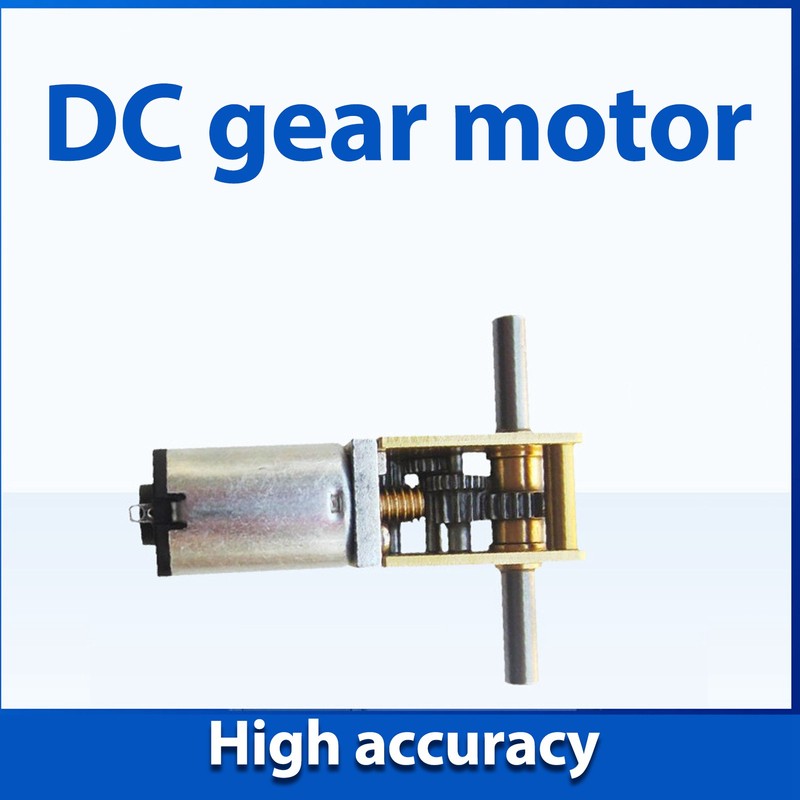 DC6V 190RPM Gear Motor with Fixing Mount Dual Shaft Worm