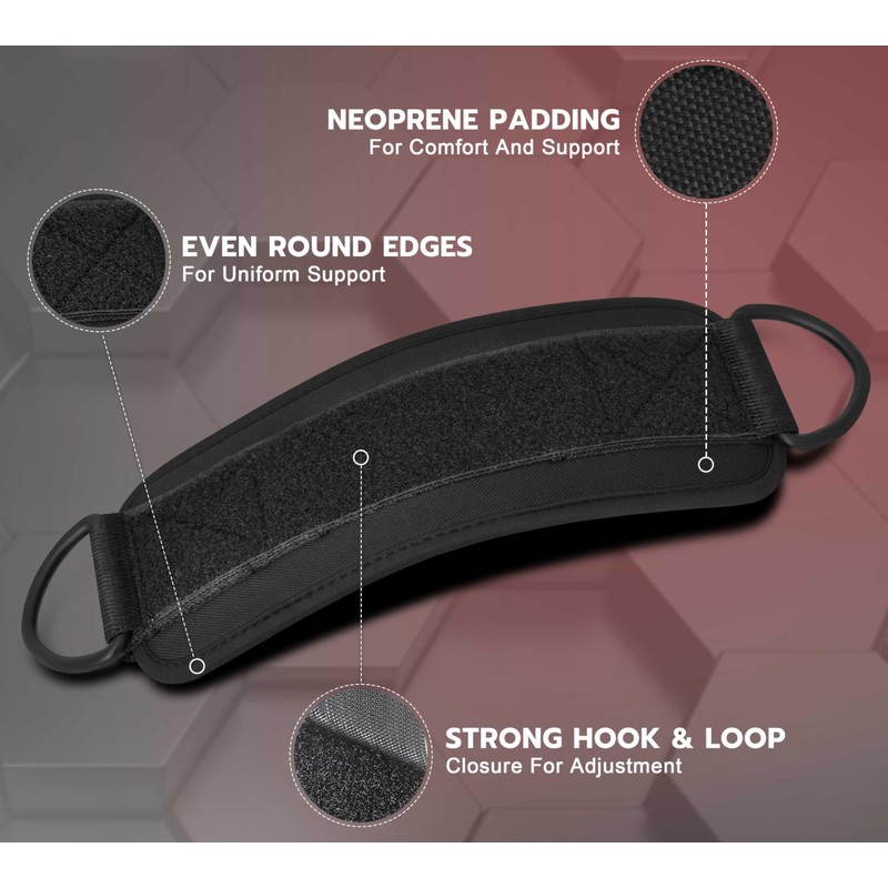 AQF Ankle Straps for Cable Machines Attachment - Neoprene Padded