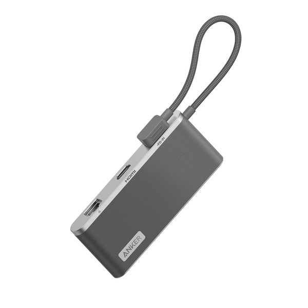 Anker 655 USB-C Hub (8-in-1), 10Gbps High Speed Data Transfer, USB-A Port, 100W, USB Power Delivery, USB-C Port, 4K HDMI Port, 1Gbps, Ethernet Port, MicroSD & SD Card Slot, 3.5mm Audio Jack, MacBook