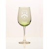 Strong Irish Coat of Arms Green Wine Glass
