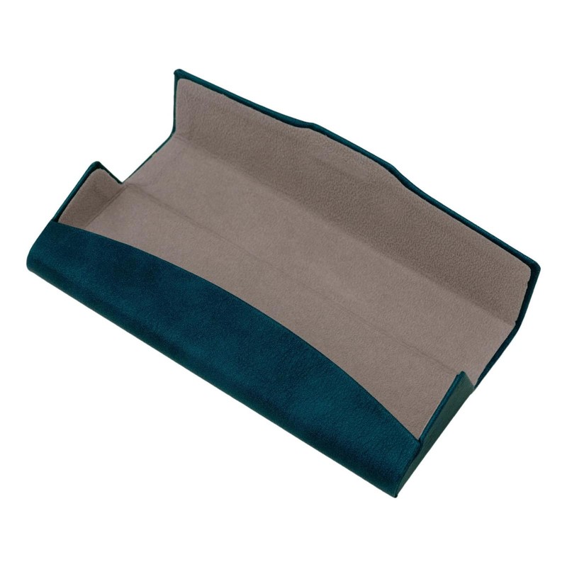 テーシーケース メガネケース おしゃれ スリム ケース マグネット式 スチール ポリウレタン ブルー コンパクト