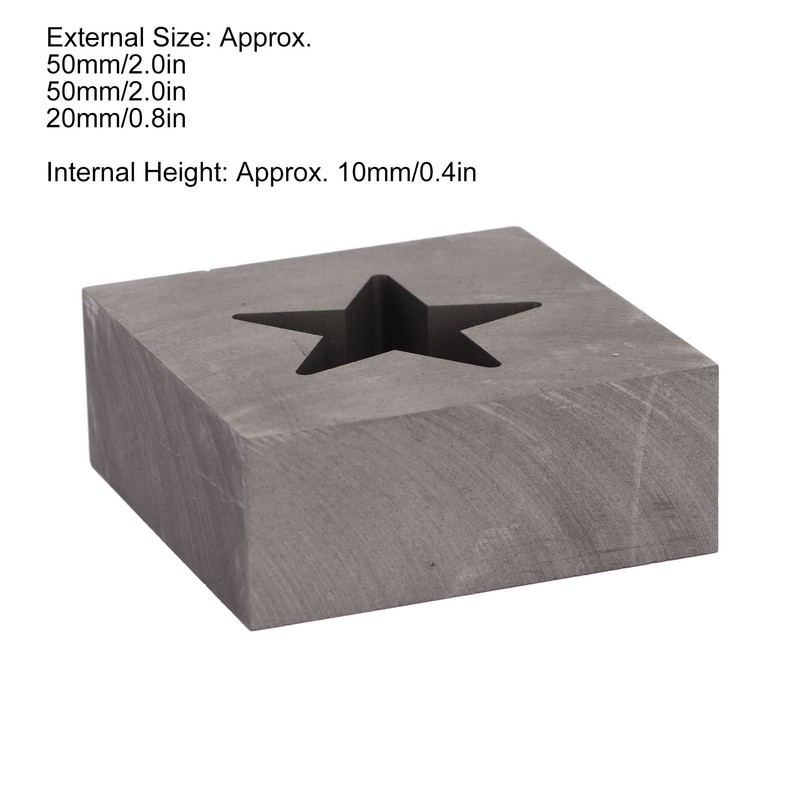 Graphite Ingot Mold Star Shape Gold Silver Melting Casting Mould