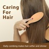 BLACK EGG Boar Bristle Hair Brush for Women Men Kid,