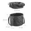 Relaxdays Secchio Pieghevole da Campeggio Folding Bin Camping 15 L