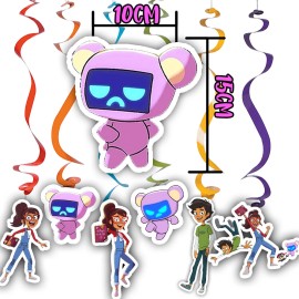 DCBY Haileys On It birthday party supplies favor centerpiece decoration event theme - Hanging Swirls 6pc