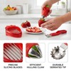 4-Piece Fruit Preparation Tools for Quick Snacks and Desserts, Strawberry