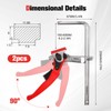 2 x Clamp Guide Rail, Lever Clamp Table Clamp with