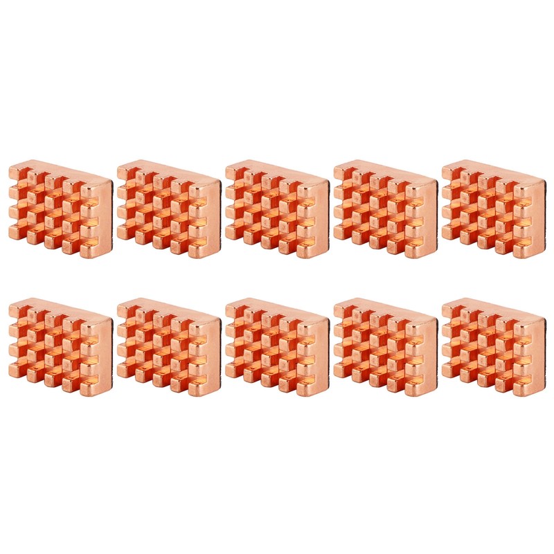 10pcs P15x5x10 Brass Heatsink with Thermal Adhesive Tape CPU Heat