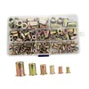 ULTECHNOVO 150pcs Color Plated Zinc Nut Kit Stainless Steel Insert