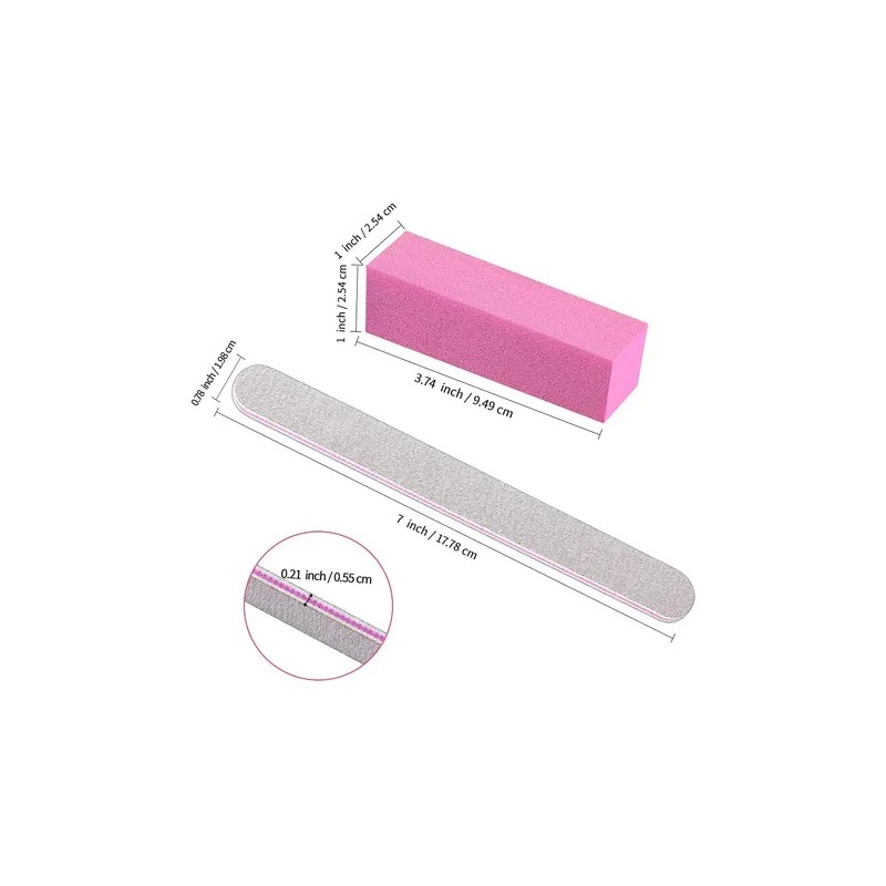 13 Limas Para Uñas Manicure Sponge Y Pulidores Profesionales