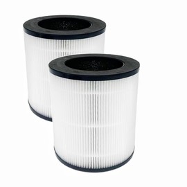 Slirceods C10 C8 Replacement True HEPA Filter Compatible with Hisense KJ120 For Azeus C8 for Roto Air Purifier APF-C9,H13 4-Stage Filtration High-efficiency Activated carbon 2-IN-1 Air Clean (2-Pack)