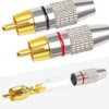 KUOQIY 6 PCS Gold Plated RCA Plug Audio Video Connector,